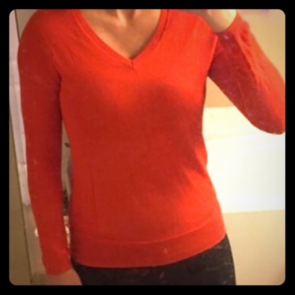 The Limited XS blood orange sweater. EUC